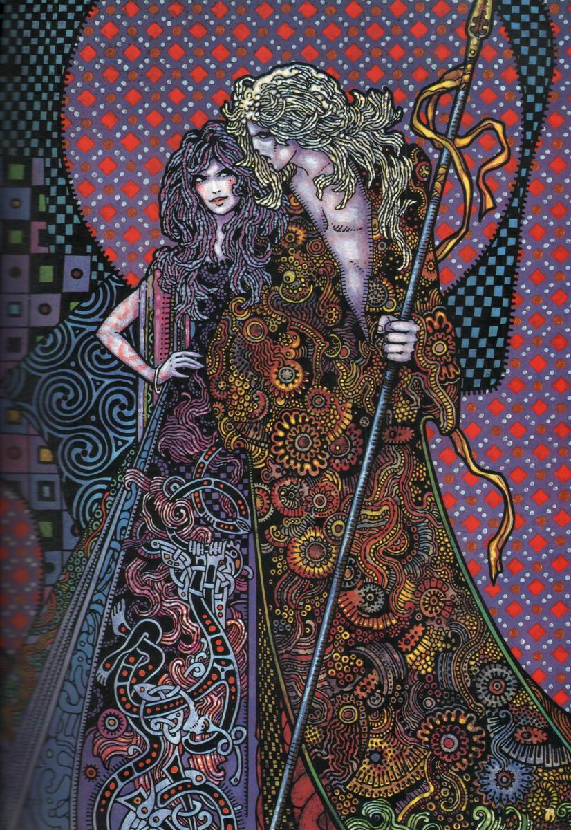 Jim Fitzpatrick - Diarmuid and Grainne (1984) (detail)