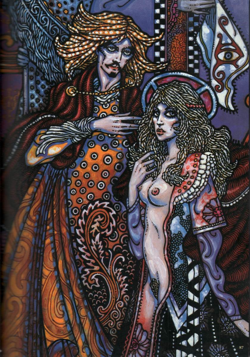 Jim Fitzpatrick - Morfis the druid (1984) (detail)